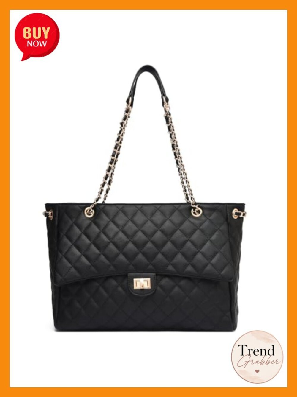 Quilted Satchel Tote Bag, Designer Shoulder Handbag Leather Crossbody Purse